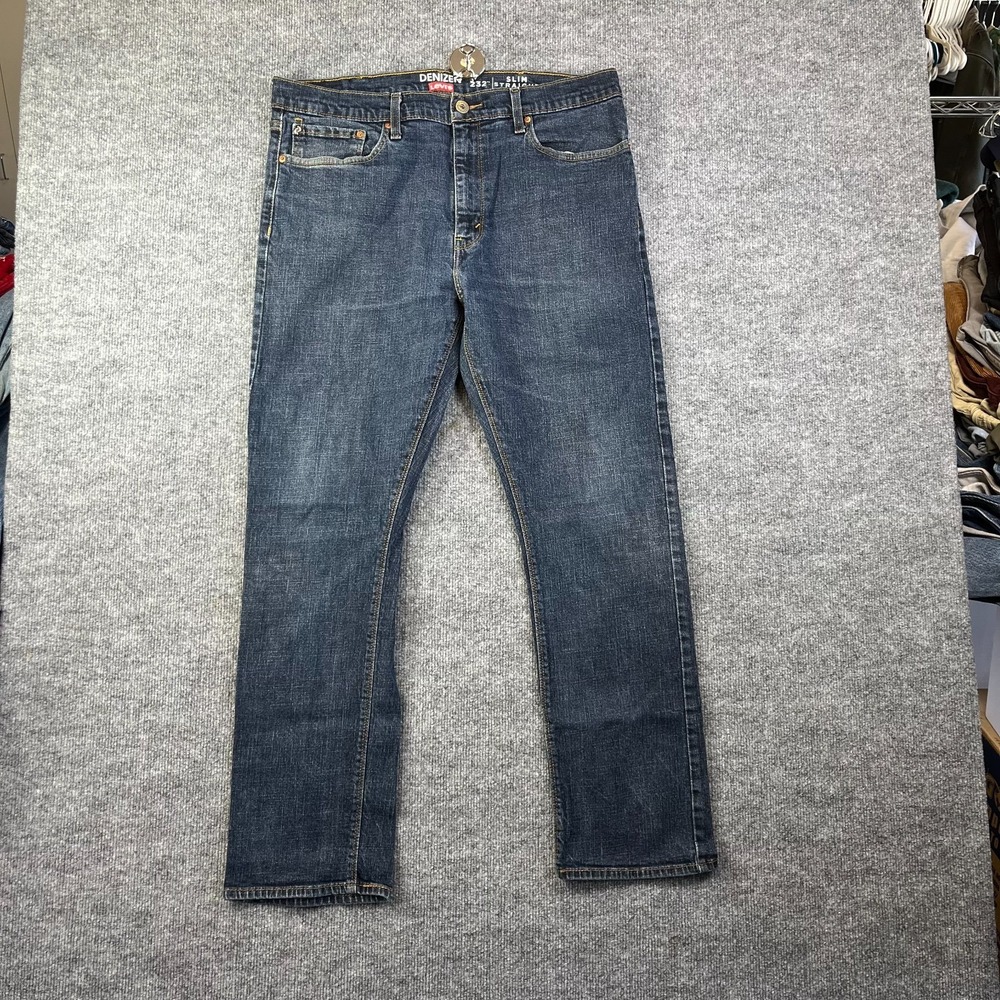Denizen by Levi's 232 Slim Straight Fit Jeans Men's Blue Denim Stretch 37X29.5